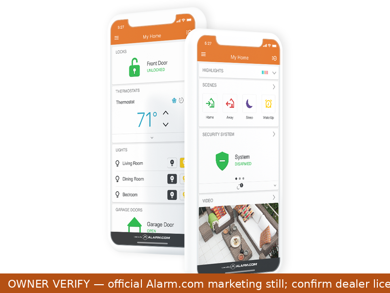 Alarm.com app for indoor camera viewing