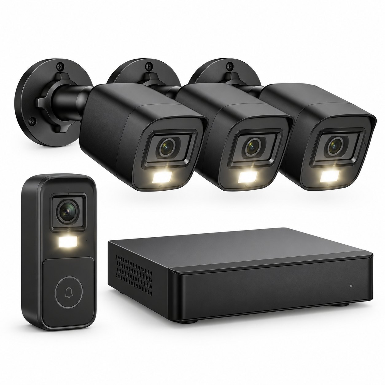 Security cameras, video doorbell, and NVR